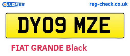 DY09MZE are the vehicle registration plates.
