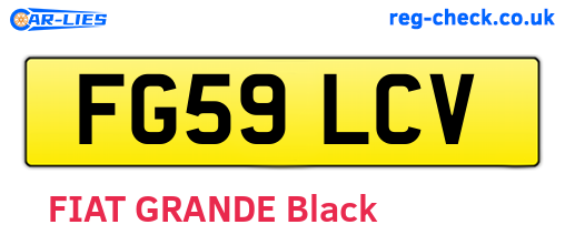 FG59LCV are the vehicle registration plates.