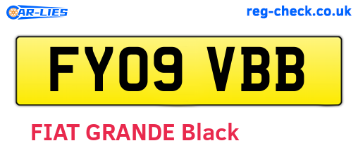 FY09VBB are the vehicle registration plates.