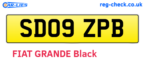 SD09ZPB are the vehicle registration plates.