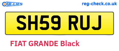 SH59RUJ are the vehicle registration plates.