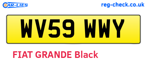WV59WWY are the vehicle registration plates.
