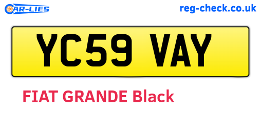 YC59VAY are the vehicle registration plates.
