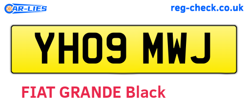 YH09MWJ are the vehicle registration plates.