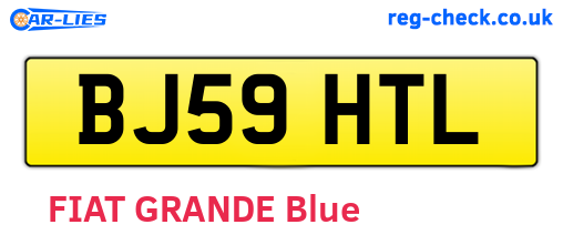 BJ59HTL are the vehicle registration plates.