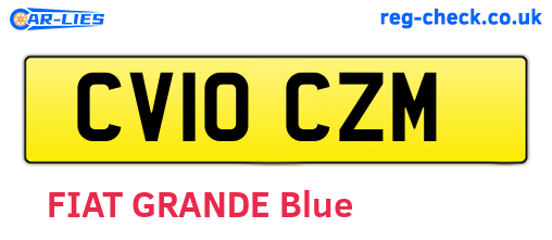 CV10CZM are the vehicle registration plates.