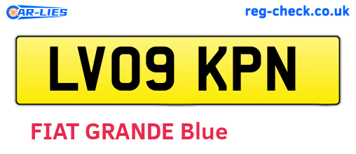 LV09KPN are the vehicle registration plates.