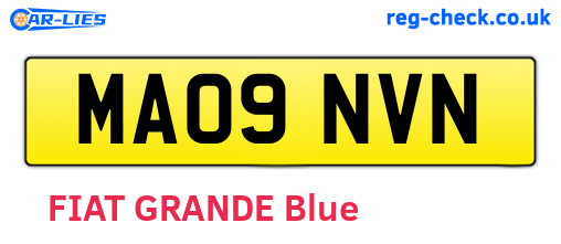 MA09NVN are the vehicle registration plates.