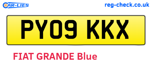 PY09KKX are the vehicle registration plates.