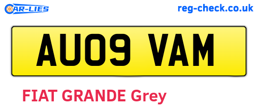 AU09VAM are the vehicle registration plates.