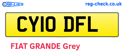 CY10DFL are the vehicle registration plates.