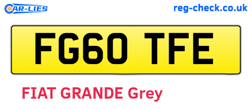 FG60TFE are the vehicle registration plates.