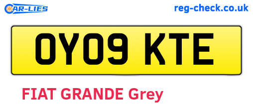 OY09KTE are the vehicle registration plates.