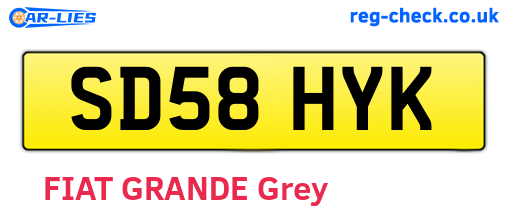 SD58HYK are the vehicle registration plates.