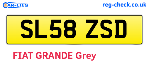 SL58ZSD are the vehicle registration plates.