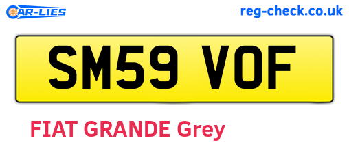 SM59VOF are the vehicle registration plates.