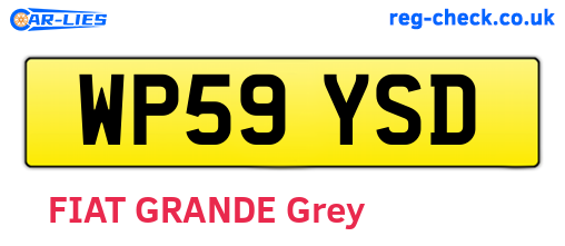 WP59YSD are the vehicle registration plates.