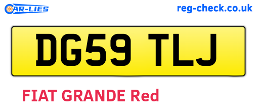 DG59TLJ are the vehicle registration plates.