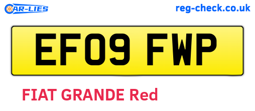 EF09FWP are the vehicle registration plates.