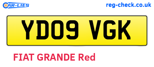 YD09VGK are the vehicle registration plates.