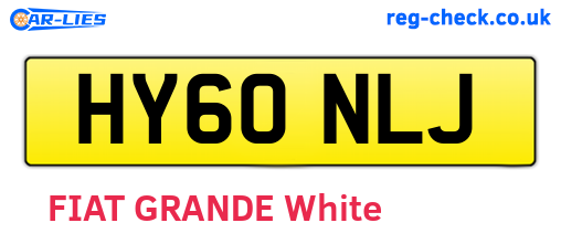 HY60NLJ are the vehicle registration plates.
