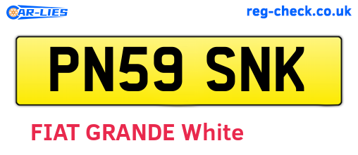 PN59SNK are the vehicle registration plates.
