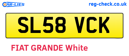 SL58VCK are the vehicle registration plates.