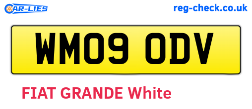 WM09ODV are the vehicle registration plates.