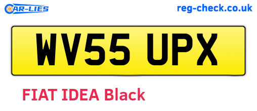 WV55UPX are the vehicle registration plates.