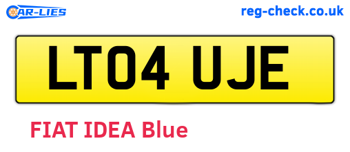 LT04UJE are the vehicle registration plates.