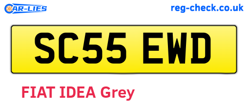 SC55EWD are the vehicle registration plates.