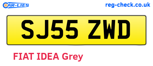 SJ55ZWD are the vehicle registration plates.