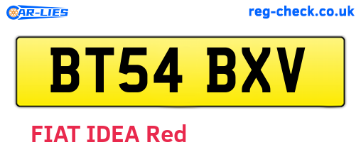 BT54BXV are the vehicle registration plates.