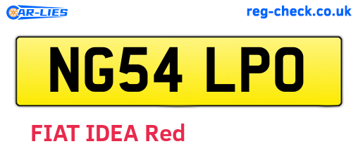 NG54LPO are the vehicle registration plates.