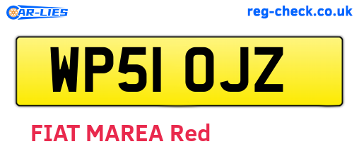 WP51OJZ are the vehicle registration plates.