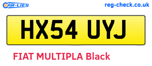 HX54UYJ are the vehicle registration plates.