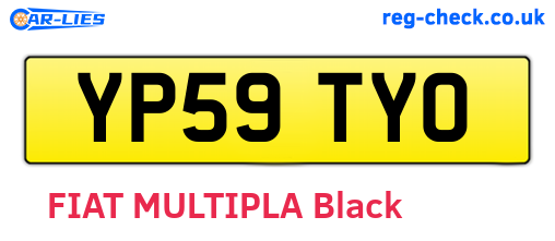 YP59TYO are the vehicle registration plates.