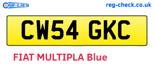 CW54GKC are the vehicle registration plates.