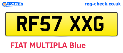 RF57XXG are the vehicle registration plates.