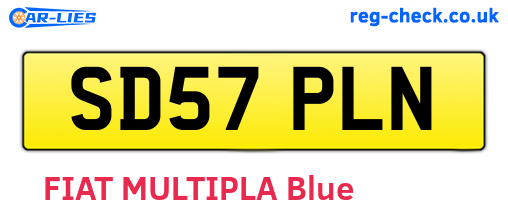 SD57PLN are the vehicle registration plates.