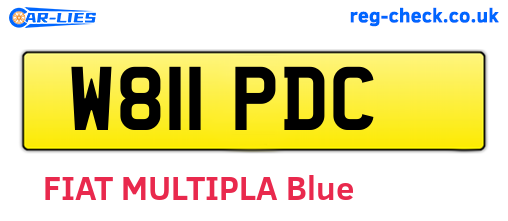 W811PDC are the vehicle registration plates.