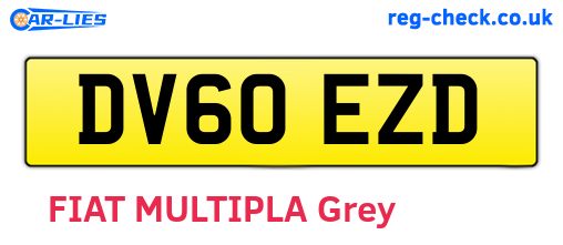 DV60EZD are the vehicle registration plates.