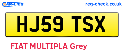 HJ59TSX are the vehicle registration plates.