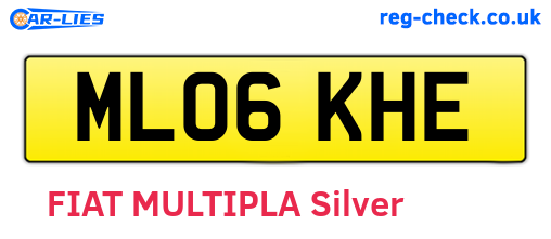 ML06KHE are the vehicle registration plates.