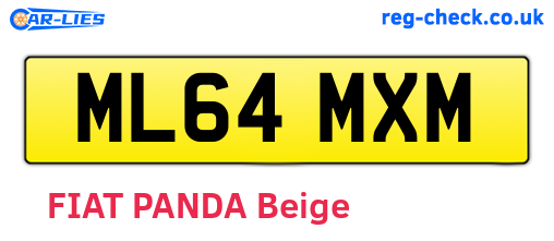ML64MXM are the vehicle registration plates.