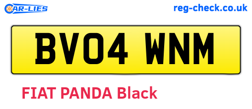BV04WNM are the vehicle registration plates.