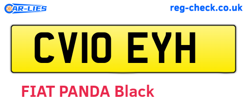 CV10EYH are the vehicle registration plates.