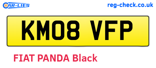 KM08VFP are the vehicle registration plates.