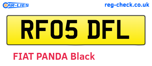 RF05DFL are the vehicle registration plates.