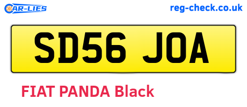 SD56JOA are the vehicle registration plates.
